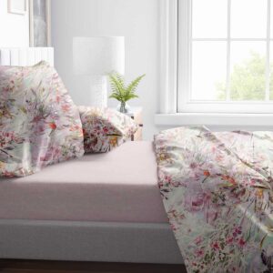 Completo lenzuola letto arredo ARCONATE in Percalle Jasmine francese