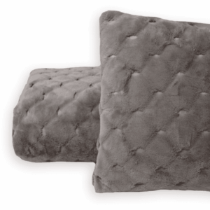 Coperta Plaid Courmayeur ACCA24 con cuscino singolo tortora