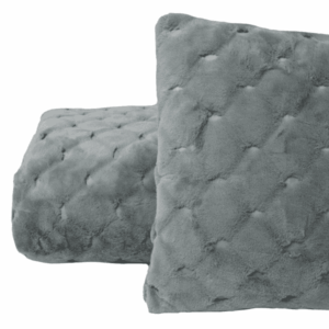 Coperta Plaid Courmayeur ACCA24 con cuscino singolo grigio