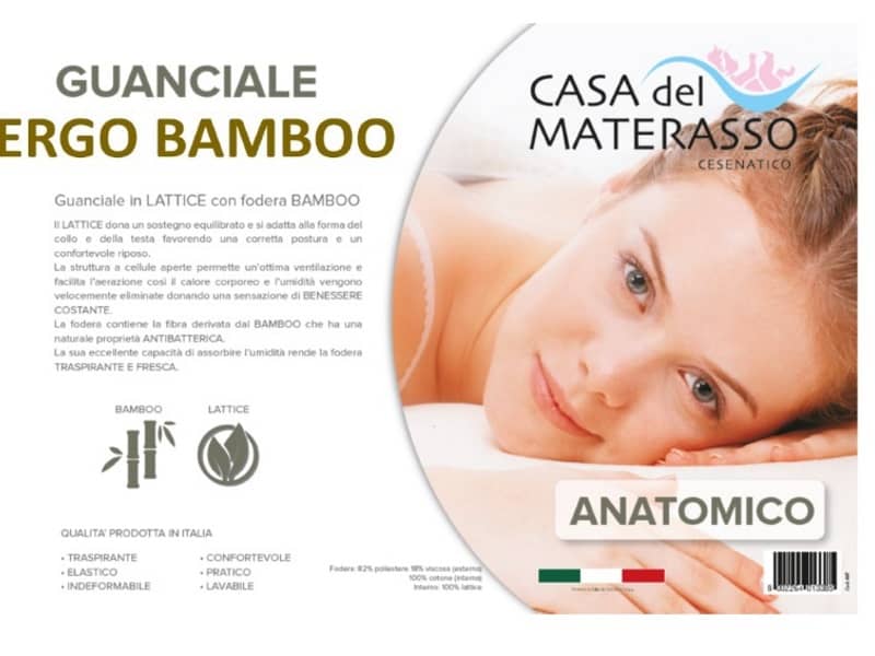 Cuscino DEMAFLEX lattice ergonomico bamboo - immagine 3